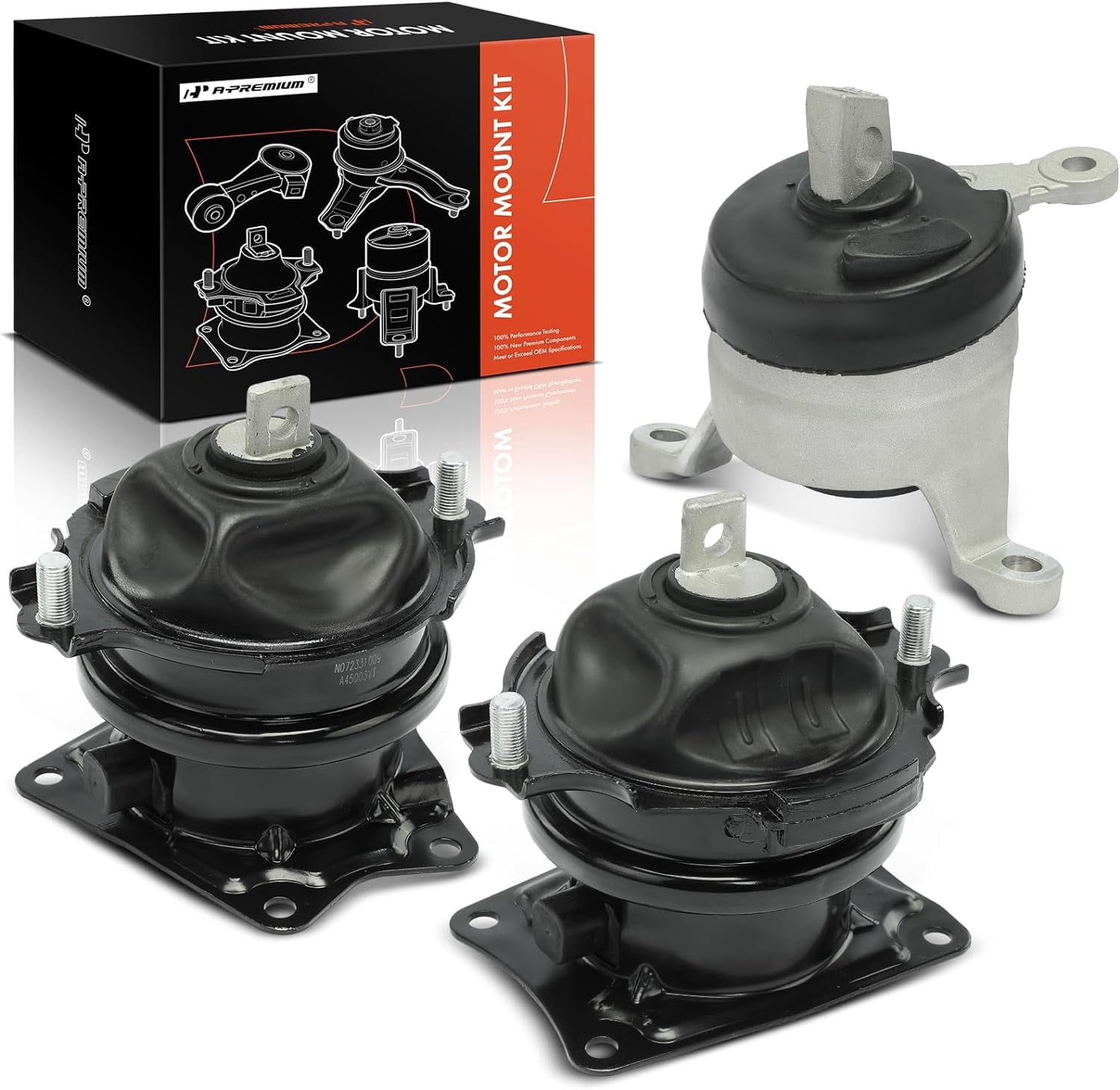 A-Premium Engine Motor Mount Set of 3 Compatible with Honda Pilot 2016-2022, Passport 2019-2022, Ridgeline 2017-2022, V6 3.5L