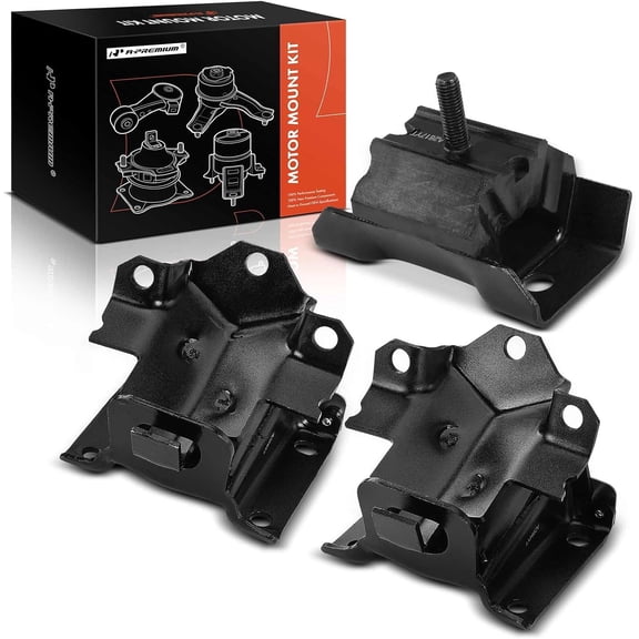 A-Premium Engine Motor Mount and Transmission Mount Kit Compatible with Chevrolet Silverado 1500 2003-2006 & GMC Sierra 1500 2003-2006, 4.3L, RWD, Automatic Transmission, 3-PC Set, Replace# 15036533