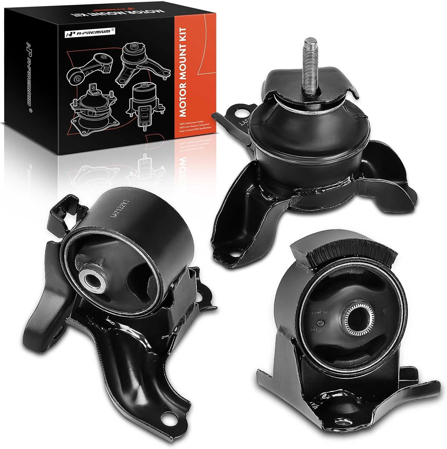 A-Premium Engine Motor Mount and Transmission Mount Kit Compatible with Kia Sportage 2005-2010 & Hyundai Tucson 2005-2009, 2.0L, Automatic Transmission, 3-PC Set, Replace# 218302E100, 218302E600