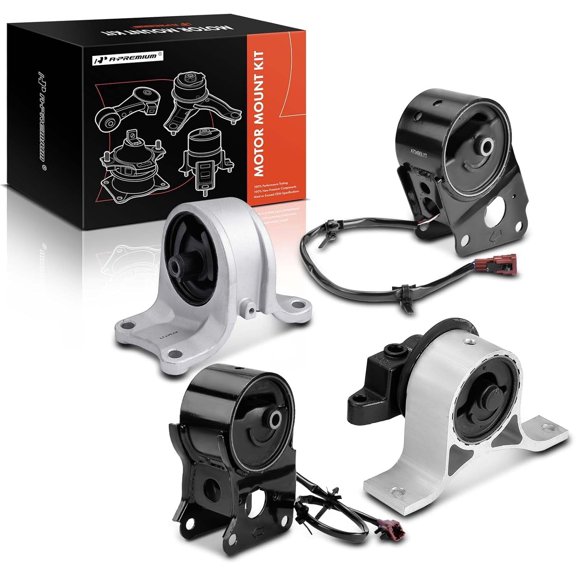 A-Premium Engine Motor Mount and Transmission Mount Kit Compatible with Nissan Altima 2002 2003 2004 3.5L, Automatic transmission, 4-PC Set, Replace# 112708J10A, 112208J100
