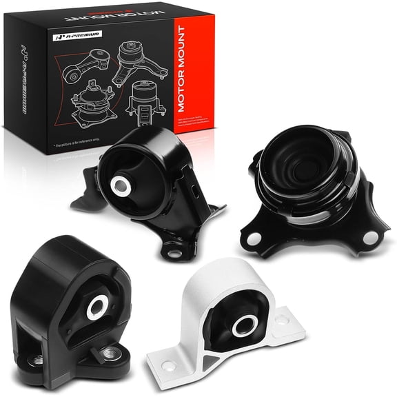 A-Premium 4PCS Engine Motor Mount Transmission Mount Set [Automatic Transmission] Compatible with Acura EL & Honda Civic 2001-2005, L4 1.7L Sedan, Replace# 50840S5A990, 50820S5A007