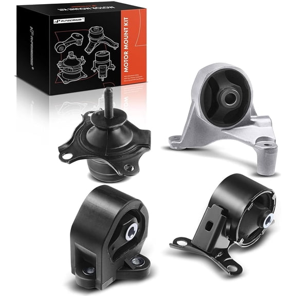 A-Premium Engine Motor and Transmission Mount 4-PC Set Compatible with Honda Civic 2001 2002 2003 2004 2005 L4 1.7L Coupe Front and Rear Manual Transmission Replacement for A6589 A4539 A6588 A4511