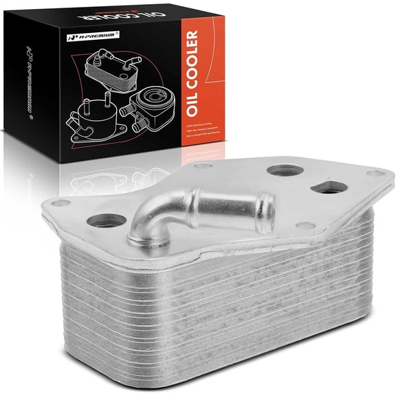A-Premium Engine Oil Cooler Compatible with Volkswagen 2006 2007 2008 2009 2010 2011 2012 2013 2014 Golf Jetta Passat Rabbit, 2.0L 2.5L, Replaces# 07K117021B