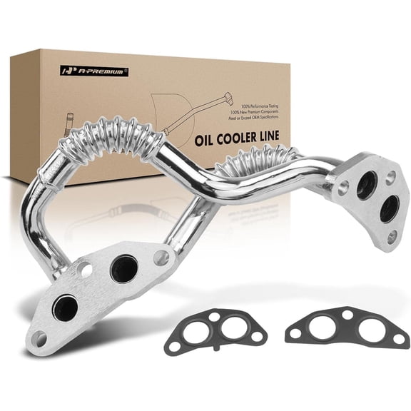 A-Premium Engine Oil Cooler Line Hose Assembly Compatible with Toyota Highlander 2008-2019 Sienna 2007-2019 Venza 2009-2016 Lexus RX350 2007-2016 RX450h