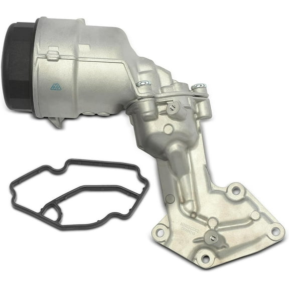 A-Premium Engine Oil Filter Housing Adapter Assembly [with Gasket] - Compatible with Mercedes-Benz, Freightliner, Vehicles - E320, E350, Sprinter 2500 3500, GL320, GL350, S350, R350, ML320