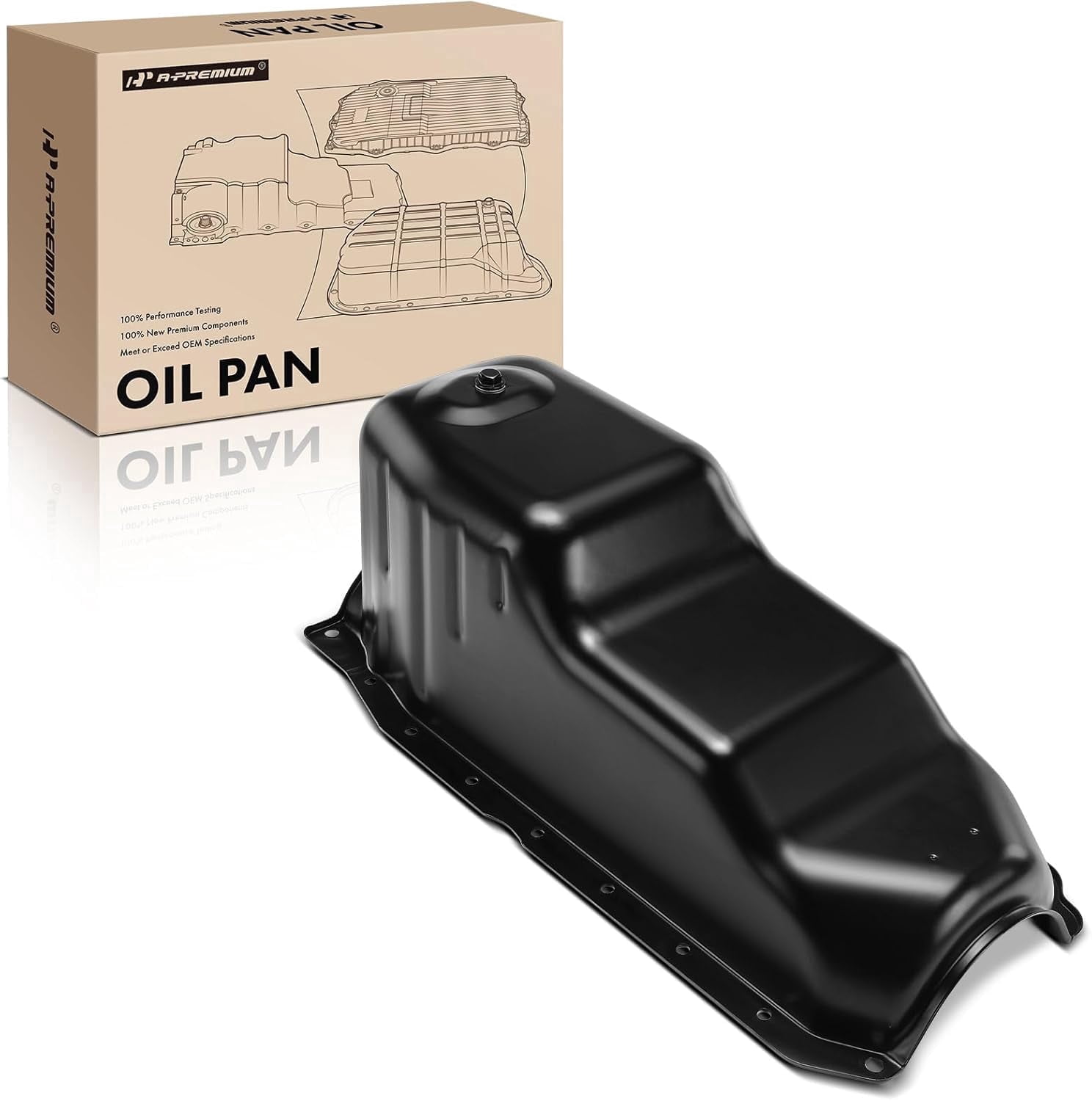 A-Premium Engine Oil Pan Compatible with Mercruiser OMC Yamaha Marine 4 Stroke with 18 Bolt Hole Fits select: 2002 BUICK RENDEZVOUS CX, 2003 PONTIAC MONTANA LUXURY