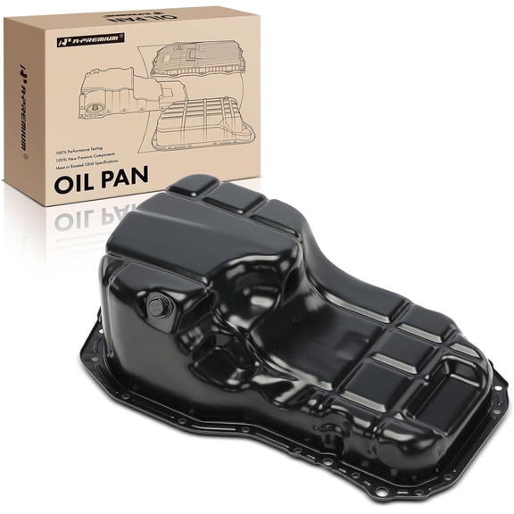 A-Premium Engine Oil Pan Sump with Drain Plug Compatible with Mitsubishi Eclipse 2006-2012, Galant 2004-2012, 2.4L Gas