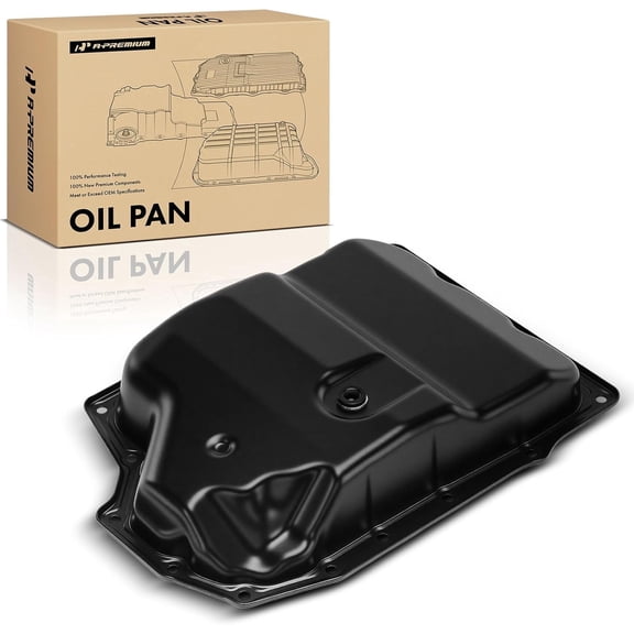 A-Premium Engine Oil Pan with Drain Plug Compatible with Mazda 3 2012-2018 6 2014-2019 CX-3 2016-2019 CX-5 2013-2017 CX-9 2016-2019 2.5L Gas Automatic Transmission Only