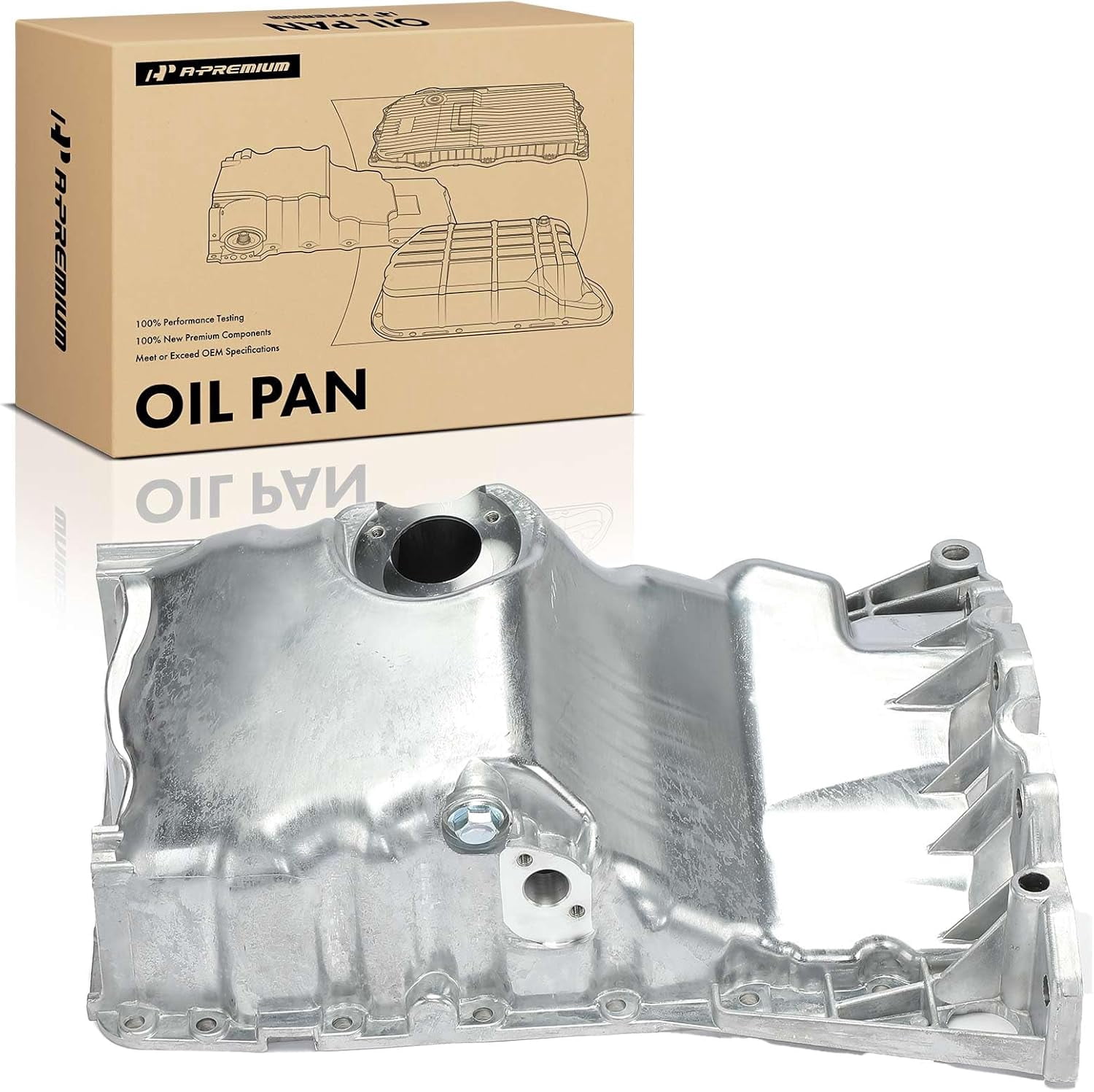 A-Premium Engine Oil Pan Sump Aluminum Compatible with Audi A4 A4 Quattra 2001 Volkswagen Passat 2000-2005 1.8L Turbo