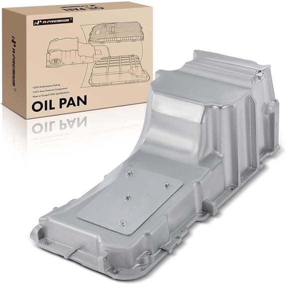 A-Premium Engine Oil Pan Sump Compatible with Chevrolet Silverado 1500, Tahoe, Suburban, Express & GMC Sierra 1500, Yukon, Savana 1500 & Cadillac Escalade & Isuzu NPR & Hummer H2, Replace# 12619776