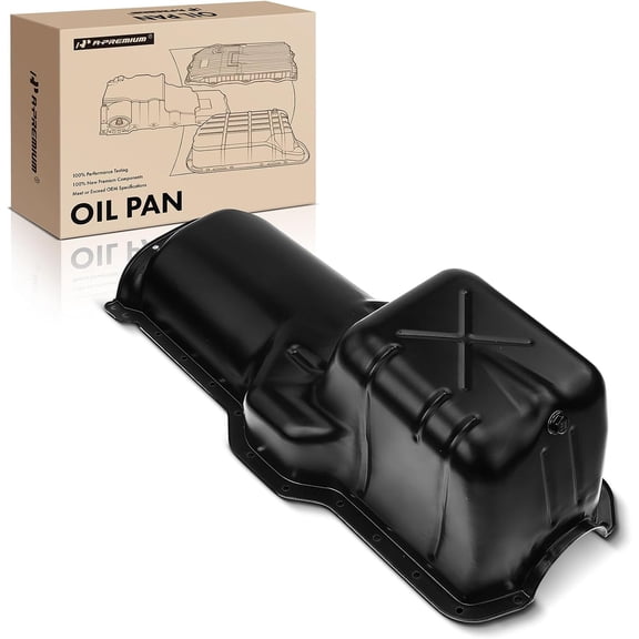 A-Premium Engine Oil Pan Sump with Drain Plug | Compatible with Jeep Cherokee 87-01, Comanche 87-92, Grand Cherokee 93-98, TJ, Wagoneer, Wrangler, Wrangler, L6 4.0L OHV Gas