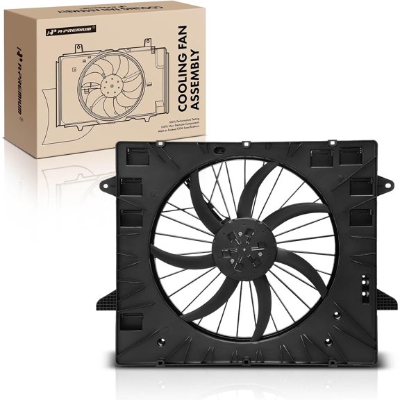 A-Premium Engine Radiator Cooling Fan Assembly with Brushless Motor Compatible with Select Chevrolet & Buick Models - Traverse 2018-2020, Enclave 2018-2020 - Replace# 23182042