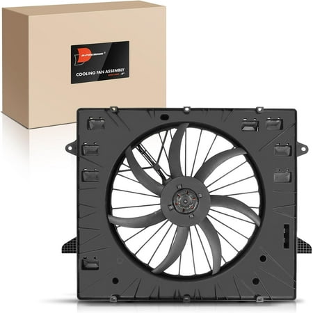 A-Premium Engine Radiator Cooling Fan Assembly with Brushless Motor Compatible with Select Chevrolet and Buick Models - Traverse, Enclave, 2018 2019 2020 - Replace# 84199038