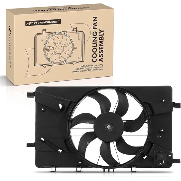 A-Premium Engine Radiator Cooling Fan Assembly Compatible with Select Chevrolet & Buick Models - Cruze 2011-2016, Cruze Limited 2016, Verano 2012-2017 - Replace# 13368577, 13289627