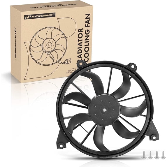 A-Premium Engine Radiator Cooling Fan Assembly Compatible with Dodge Journey 2009 2010 2011 2012 2013-2020 2.4L, For Dual Zone Temperature Control Only