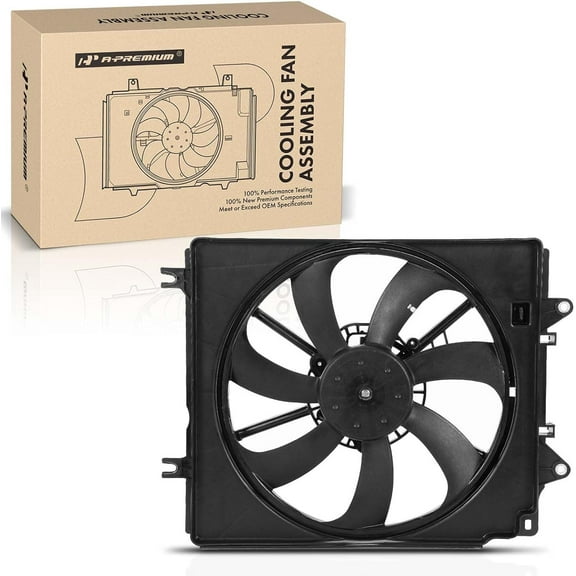 A-Premium Engine Radiator Cooling Fan Assembly Compatible with Honda CR-V 2017 2018 2019 2020 2021 2022, 1.5L 2.0L 2.4L, Right Passenger Side, Replace# 386115PAA01, 386165PAA01