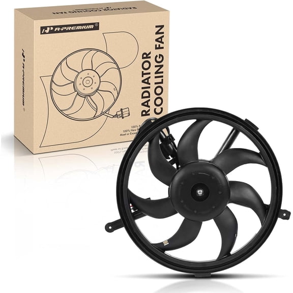 A-Premium Engine Radiator Cooling Fan Assembly Compatible with Mini Cooper 2007-2016, Cooper Countryman 2011-2016, Cooper Paceman 2013-2016, 1.6L, Naturally Aspirated, with Motor