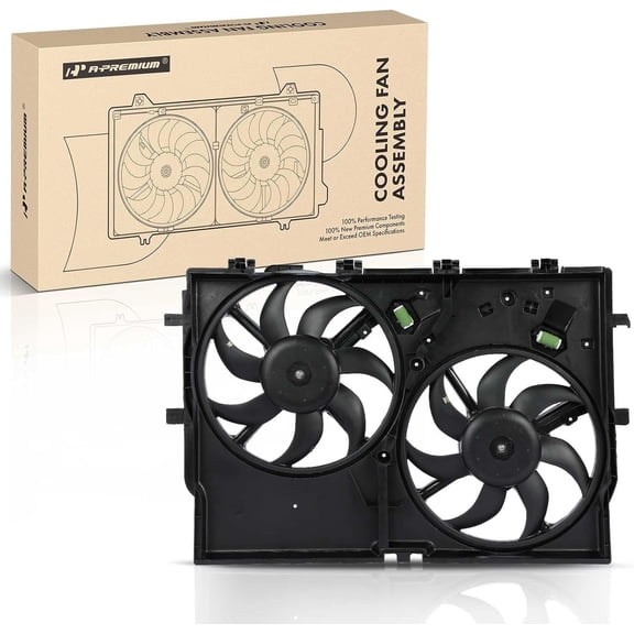 A-Premium Engine Radiator Cooling Fan Assembly Compatible with Ram ProMaster 1500 2500 3500, 2014 2015 2016 2017 2018 2019 2020 2021, V6 3.6L, Replace# 68189000AB