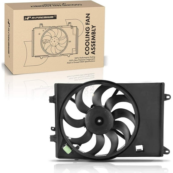 A-Premium Engine Radiator Cooling Fan Assembly Compatible with Chevrolet Sonic 2012-2018, L4 1.8L, Replace# 95018602