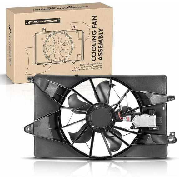 A-Premium Engine Radiator Cooling Fan Assembly Compatible with Dodge Dart 2013 2014 2015 2016, 1.4L 2.0L 2.4L, Replace# 55111482AC
