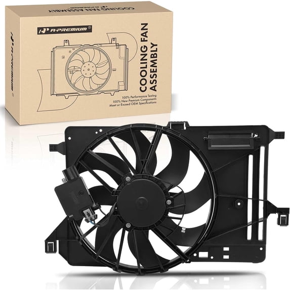 A-Premium Engine Radiator Cooling Fan Assembly Compatible with Ford Models - Focus 2015 2016 2017 2018, 1.0L - Replace# CV6Z8C607L