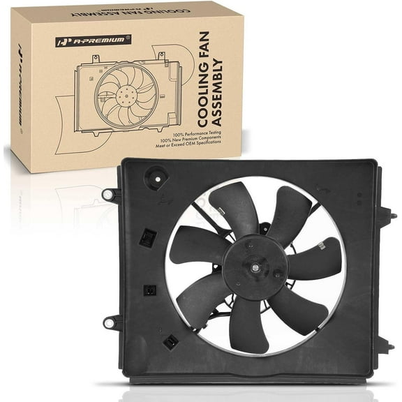 A-Premium Engine Radiator Cooling Fan Assembly Compatible with Honda CR-V 2012 2013 2014, 2.4L, with Motor,
