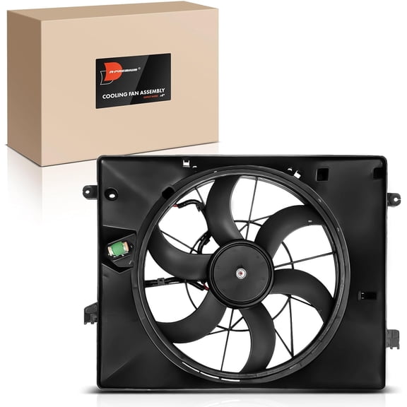 A-Premium Engine Radiator Cooling Fan Assembly Compatible with Select Hyundai Models - Genesis Coupe 2010 2011 2012