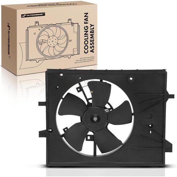 A-Premium Engine Radiator Cooling Fan Assembly Compatible with Select Mazda Models - MX-5 Miata 2006-2015 - Replace # LFG115025F, LFG115025C