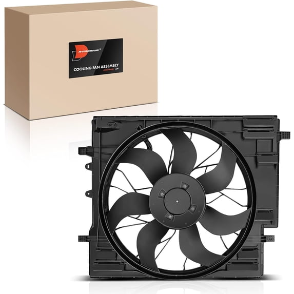 A-Premium Engine Radiator Cooling Fan Assembly Compatible with Select Volvo Model - XC90 2016 2017 2018 2019 2020 2021 - Replace# 316577725