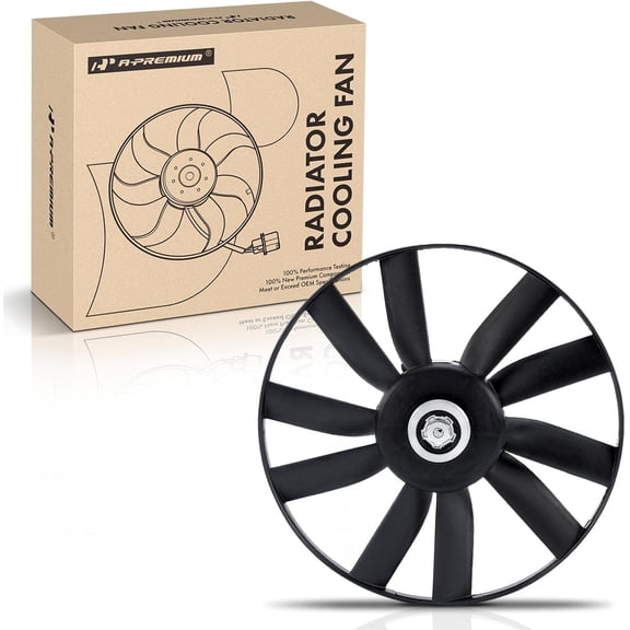 A-Premium Engine Radiator Cooling Fan Assembly Compatible with Volkswagen Passat 1988-1997 & Seat Toledo I 1991-1999, Replace# 357959455F