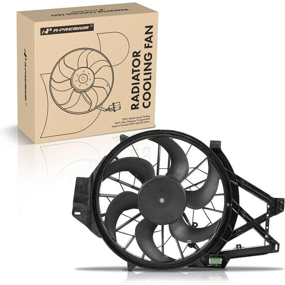 A-Premium Engine Radiator Cooling Fan Assembly with Shroud Compatible with Ford Mustang 2001 2002 2003 2004, 4.6L, Replace# 3R3Z8C607AA, 1R3Z8C607AA