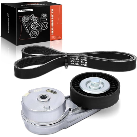 A-Premium Engine Serpentine Belt Drive Kit Compatible with Chevrolet Malibu, HHR, Cobalt, Classic, Orlando & Saab 9-3, 9-3X & Oldsmobile Alero & Pontiac G5, Grand Am & Saturn Ion, L100, L200, L300