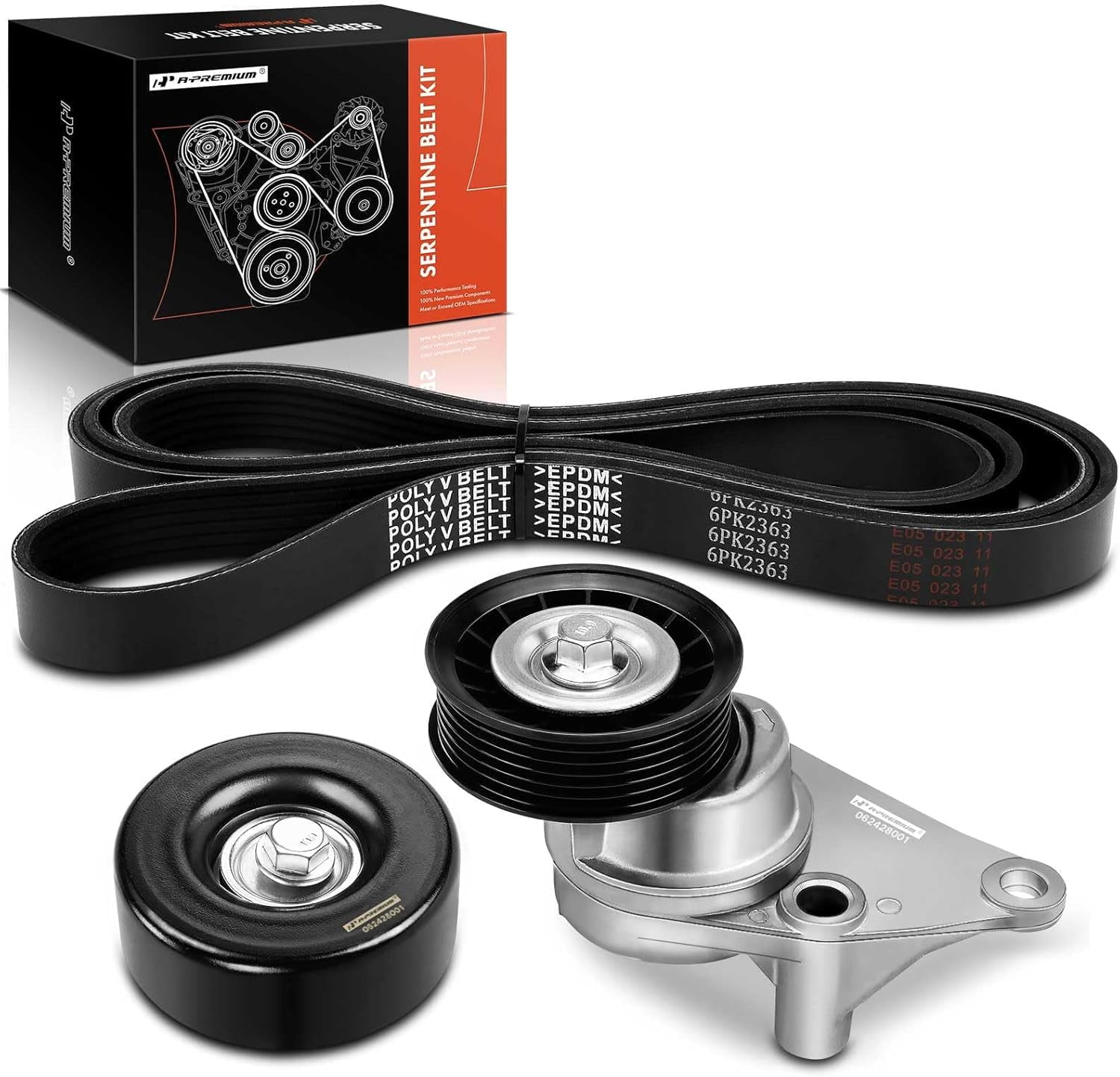 A-Premium Belt Tensioner Assembly With Pulley Compatible Chevrolet Tahoe Blazer Astro C1500 C1500 Suburban C2500 C3500 Gmc Yukon V1500 Suburban Typhoon S1