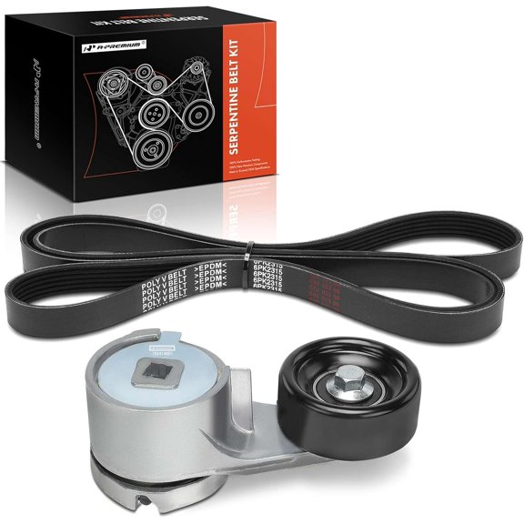A-Premium Engine Serpentine Belt Drive Kit Compatible with Ford Mustang 1982/1984-1987, LTD Base LTD Brougham 1984-1985, LTD LX Brougham 1985 & Mercury Capri 1982-1986 - 4.2L 5.0L