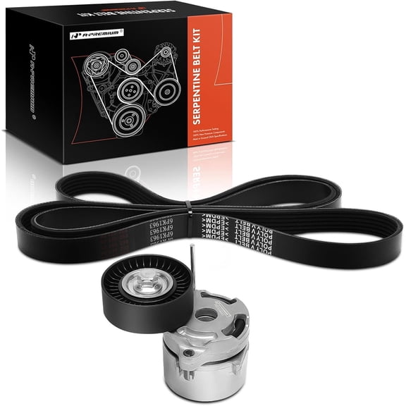 A-Premium Engine Serpentine Belt Drive Kit Compatible with Subaru Forester 2014-2018, Impreza 2015-2016, CrossTrek 2016-2017, XV Crosstrek 2015-2.0L 2.5L