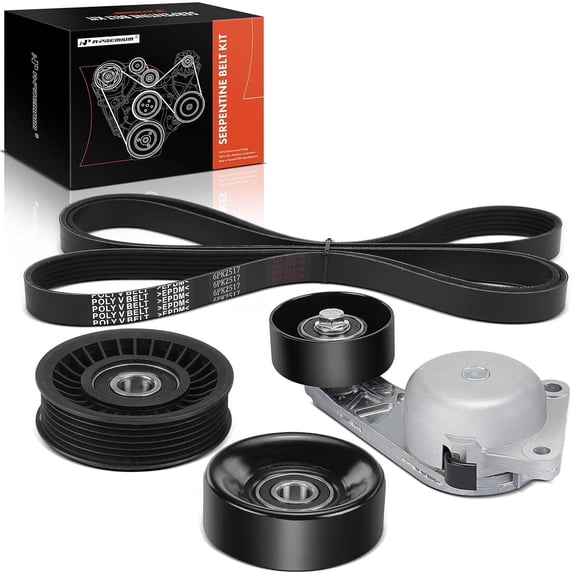 A-Premium Engine Serpentine Belt Drive Kit Compatible with Ford F-150 Heritage 2004, Excursion 2002-2005 - 4.6L 5.4L 6.8L