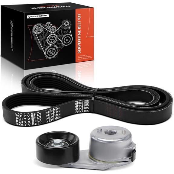 A-Premium Engine Serpentine Belt Drive Kit Compatible with Ford & Mazda Cars - Ranger 2001-2011, B2300 2001-2010, 2.3L
