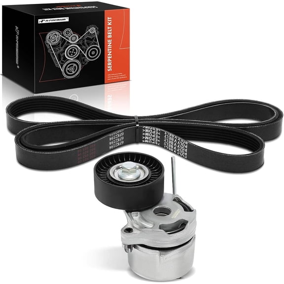 A-Premium Engine Serpentine Belt Drive Kit Compatible with Subaru Outback 2013-2014 Forester 2011-2013 Legacy 2013-2014 - 2.5L