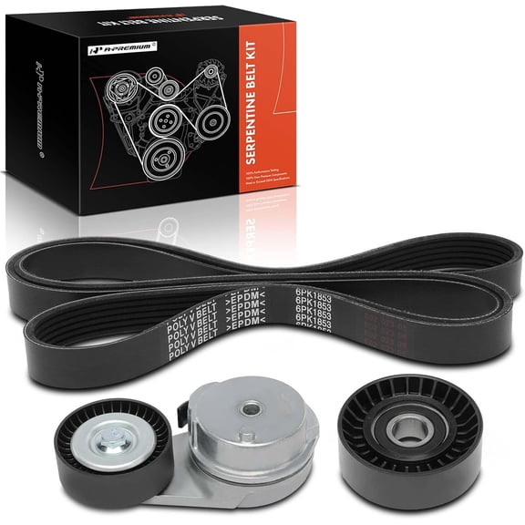 A-Premium Engine Serpentine Belt Drive Kit with Tensioner & Idler Pulley Compatible with Ram 1500 2013-2022, 1500 Classic 2019-2022 - OHV V8 5.7L
