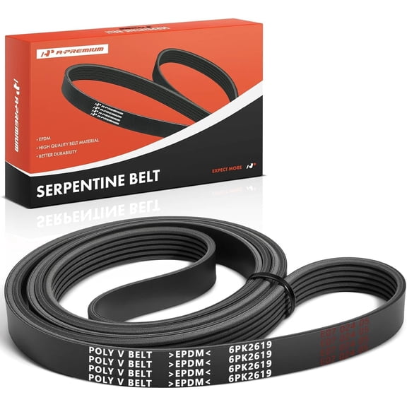 A-Premium Engine Serpentine Drive Belt Compatible with Ford, Chevy, Lincoln, Saab, Buick & Oldsmobile Cars - F-150 F150, Windstar, Malibu, Navigator, 9-5, 900, Electra, Century, Delta,Toronado & More