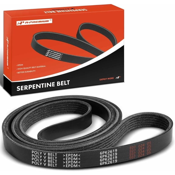 A-Premium Engine Serpentine Drive Belt Compatible with Ford, Chevy, Lincoln, Saab, Buick & Oldsmobile Cars - F-150 F150, Windstar, Malibu, Navigator, 9-5, 900, Electra, Century, Delta,Toronado & More