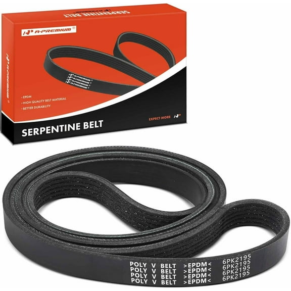 A-Premium Engine Serpentine Drive Belt Compatible with Ford, Jeep, Chevy, Subaru, Ram, Buick, Mercury & Jaguar Cars - Explorer 1997-1999, Grand Cherokee, Malibu, Outback, Forester, Legacy & More
