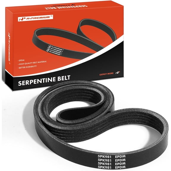 A-Premium Engine Serpentine Drive Belt Compatible with Toyota, BMW, Audi, Jaguar, Mazda, Daihatsu & Pontiac Cars - Corolla, 530i, 540i, 740i, 740iL, 840Ci, M5, Z8, A8 Quattro, RS7, S6, S7, & More