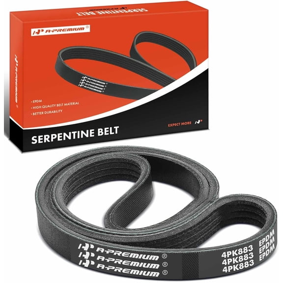 A-Premium Engine Serpentine Drive Belt Compatible with Toyota, Honda, Dodge, Lexus, Kia, Mazda, Eagle, Mitsubishi & Plymouth - Camry, Highlander, Solara, Civic, Colt, ES300, RX300, Rio, 34.75 Inches