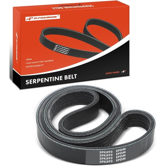 A-Premium Engine Serpentine Drive Belt Compatible with Toyota, Subaru, BMW, Volvo, Autocar, Ford, Freightliner, International Harvester, Kenworth, Peterbilt, White, GMC, Porsche & Western Star Cars