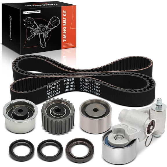A-Premium Engine Timing Belt Kit Compatible with Subaru Outback 2000-2012, Forester 1999-2010, Impreza 1999-2011, Legacy 1999 2010-2012 - SOHC 2.2L 2.5L