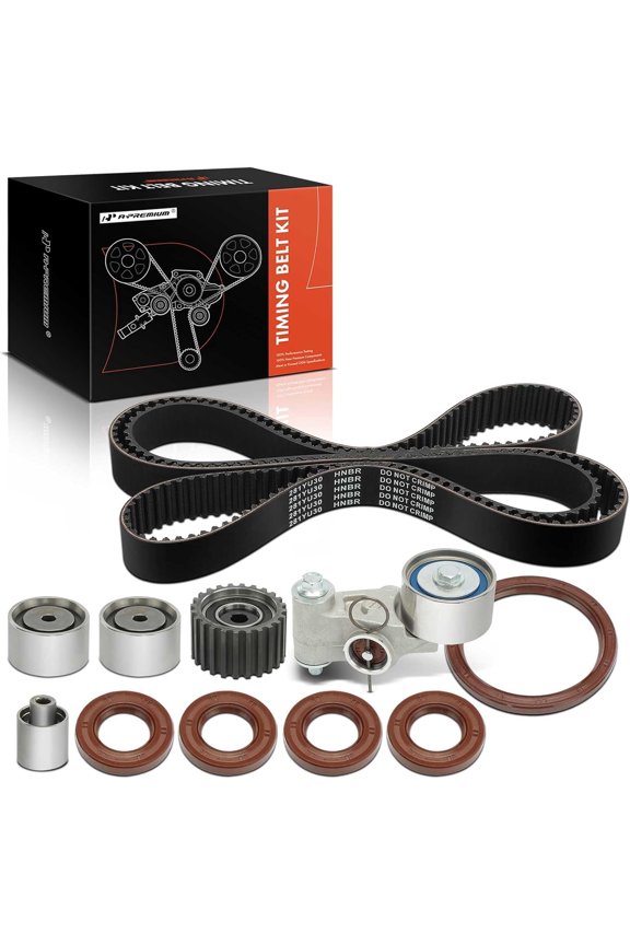 Engine Timing Belt Kit Compatible with Subaru Outback 2005-2009, Forester 2004-2013, Impreza 2003-2014, Legacy 2005-2012, WRX 2013-2014 & Saab 9-2X 2005, Baja 2004-2006 - DOHC H4 2.0L 2.5L