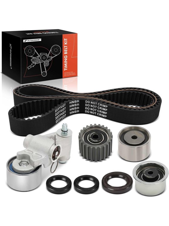 Engine Timing Belt Kit with Tensioner & Idler Sprocket & Seal Compatible with Subaru Outback 00-12, Impreza 99-11, Forester 99-10, Legacy 99-12 & Saab 9-2X 05-06, SOHC 2.2L 2.5L