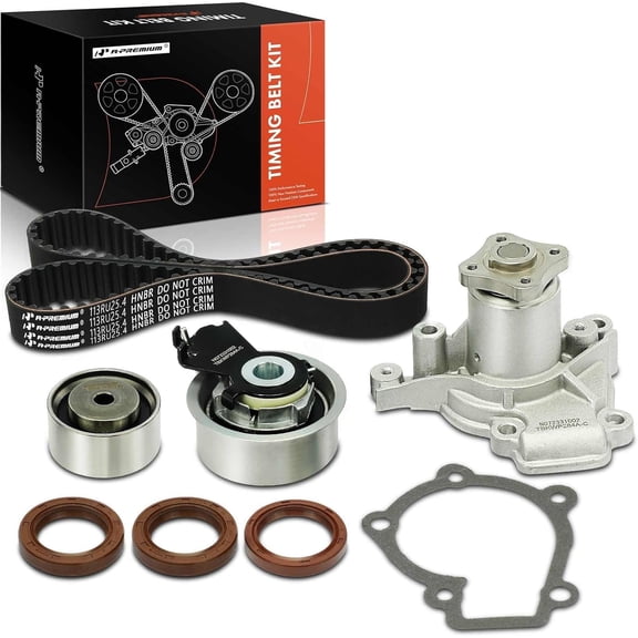 A-Premium Engine Timing Belt Kit + Water Pump W/Tensioner Compatible with Hyundai Elantra 06-12 Tiburon 07-08 Tucson 06-09 & Kia Soul 10-11 Sportage/Spectra/Spectra5-2.0L