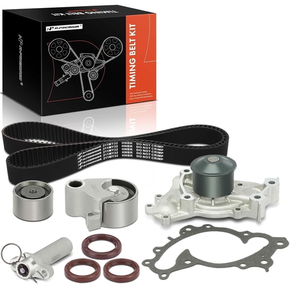 A-Premium Engine Timing Belt Kit + Water Pump W/Tensioner Compatible with Toyota Camry 94-01, Sienna 98-03, Avalon 95-04, Solara 99-03 & Lexus ES300 94-01, RX300 99-03